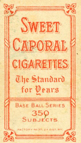 Sweet Caporal cigarettes advertising card