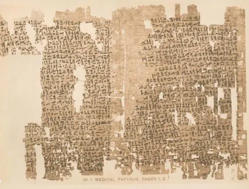 Page 1 and part of page 2 of the Kahun Gynaecological Papyrus