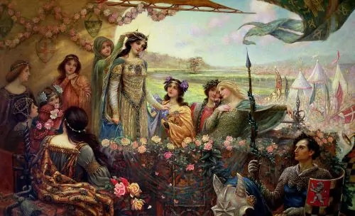 Lancelot and Guinevere by Herbert James Draper (c. 1890)