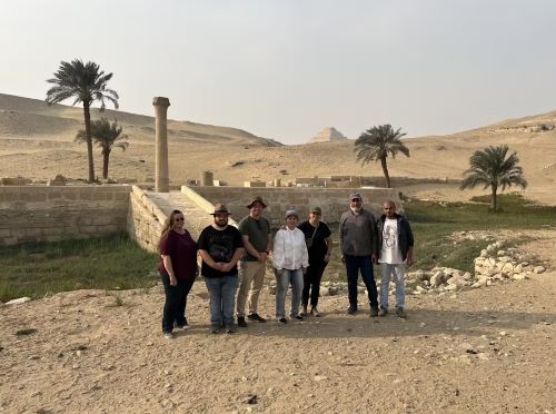 Mapping a Lost Branch of the Nile River as a Key to the Longstanding Mystery of the Pyramids 17 Members of the research team stand in front of the pyramid of Unas’s Valley Temple