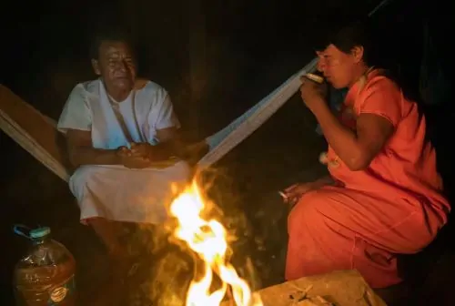 Ayahuasca Tourism: Indigenous Rituals and the Search for Authenticity 4 Healers of the Indigenous Siekopai ethnic group take part in an ayahuasca drinking ceremony in Peru