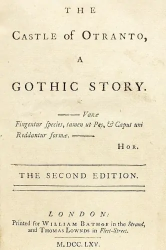 Title page from the second edition of The Castle of Otranto, a Gothic Story