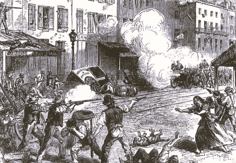 The New York City Draft Riots in the American Civil War in 1863