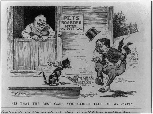 3-1-1: A Brief History of Former Presidents Running for Reelection 5 A political cartoon from 1912 illustrating Theodore Roosevelt’s dissatisfaction with how President William Howard Taft carried out his policies