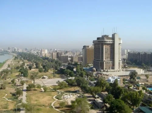 View of Baghdad with the Tigris River