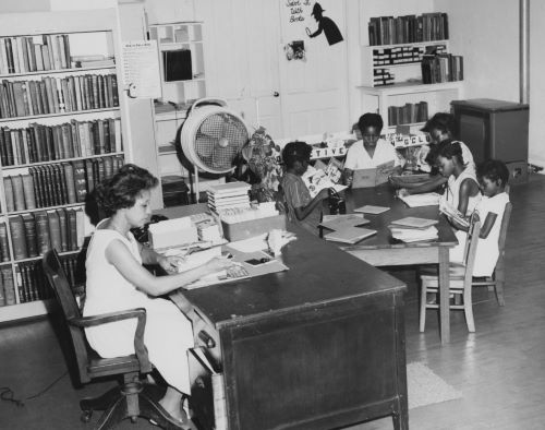 A History of Public Libraries in the United States from the 18th Century 56 Librarian at the Dunbar Branch Library in Athens, Georgia, ca. 1945