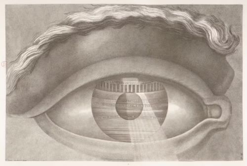Designing the Sublime: Boullée and Ledoux’s Architectural Revolution 28 Etching of France’s Théâtre de Besançon (also known as the Théâtre Ledoux) reflected in a human eye