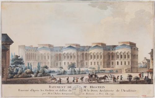 Designing the Sublime: Boullée and Ledoux’s Architectural Revolution 39 Rendering by an unknown artist of Claude-Nicolas Ledoux’s design for the exterior of the Maisons Hosten apartment complex, 1792