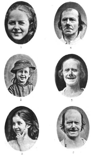 A Little History of the Strange Power of Laughter 5 An illustration of “Moderate Laughter and Smiling” shows photos from Charles Darwin’s 1899 The Expression of the Emotions in Man and Animals.