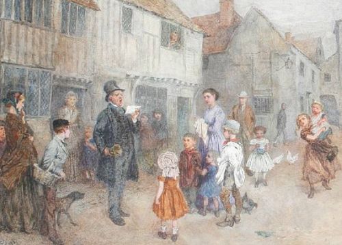 The Town Crier by Charles Green, 1867