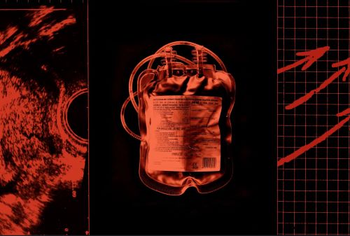 Photo illustration of blood bag