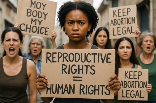 Abortion rights image created by Brewminate with AI