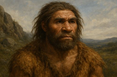 Image of a male Neanderthal created by Brewminate with AI