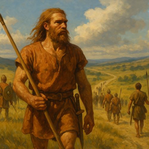Image of prehistoric migration created by Brewminate with AI