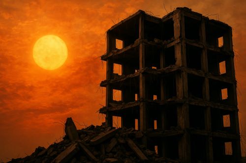 Image of an abandoned building created by Brewminate with AI