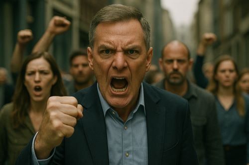 Image of outraged people created by Brewminate with AI