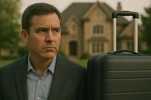 Image of a man with luggage created by Brewminate with AI