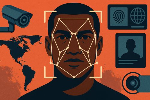 Image about biometric surveillance created by Brewminate with AI