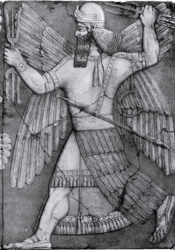 Monumental stone relief from the temple of Ninurta at Kalhu