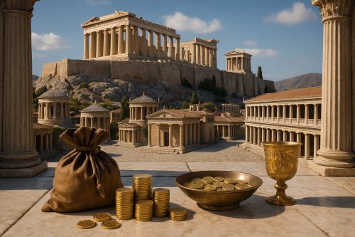 Image of an ancient acropolis created by Brewminate with AI