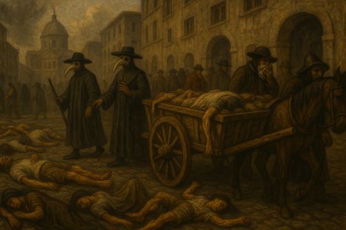 Illustration of the Marseilles plague