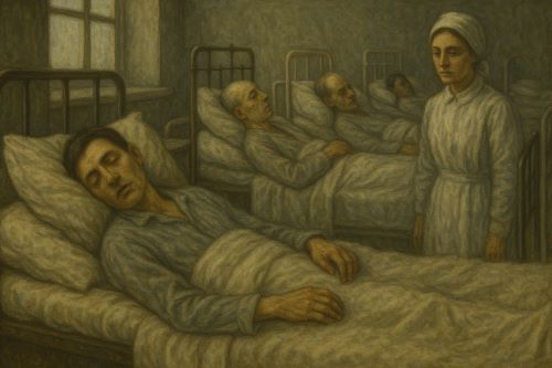 Illustration of hospital patients