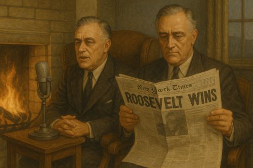 Illustration of FDR's fireside chats