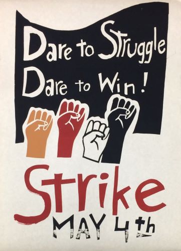 Poster calling for a student strike on May 4, 1970