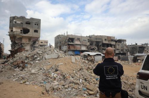 Aid worker in Gaza