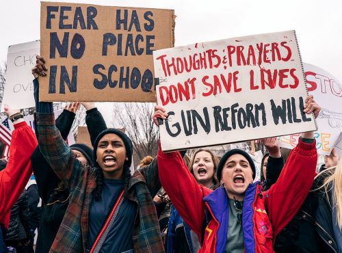 The Impact of Gun Violence on Children and Adolescents 17 A demonstration was organized by Teens For Gun Reform