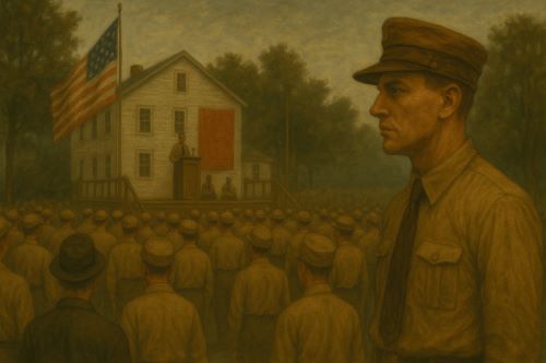 Nazi Landscape in America: The Bund, Camp Siegfried, and Long Island in the 1930s 10 Illustration of a German American Bund camp
