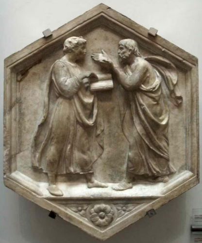 Can AI Think? Should It? What It Means to Think from Plato to ChatGPT 12 A 15th-century relief of Aristotle and Plato by Luca della Robbia in the Florence Cathedral in Italy