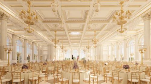 Versailles in America: Trump’s $200-Million Golden Ballroom and the Optics of Power 8 Artist's rendering released by the White House of the ballroom's design