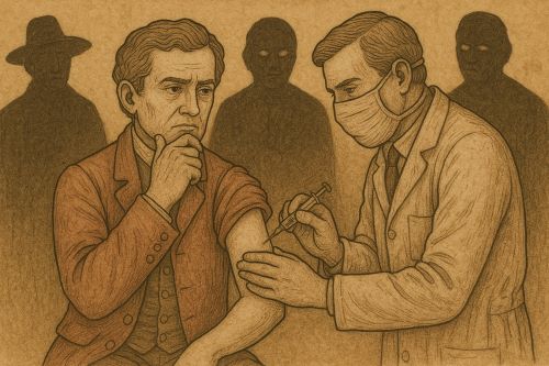 The Deep Roots of Vaccine Opposition from the Enlightenment to the Atomic Age 10 Illustration of a man being given an injection