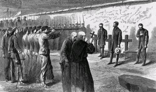 Exiles of the 'Lost Cause': Southern Flight to Mexico after the Civil War 14 Print of the execution of Maximilian in Santiago de Querétaro, Mexico
