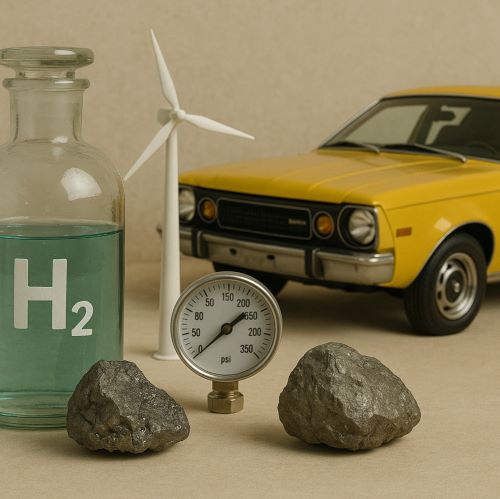 Tracing the Arc of Green Hydrogen from 1766 to the Gremlin in 1972 10 Image of car and hydrogen