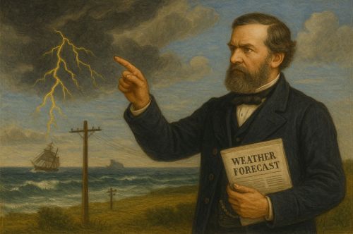 Tempests, Telegraphs, and the Public Imagination: The Victorian Birth of the Popular Weather Forecast 10 Illustration of Victorian era weather forecasting
