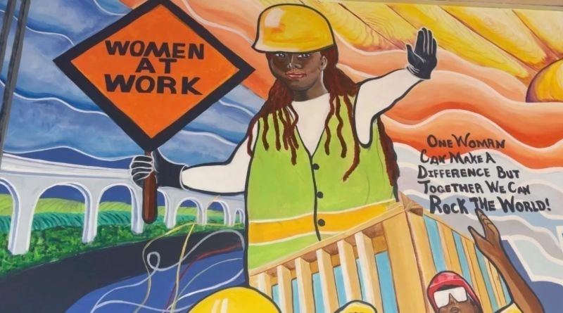 A Silence They Cannot Enforce: Judge Halts Education Department’s Order Targeting DEI 2 A mural by artist Tene Smith dedicated to training and retaining women in the skilled construction trades