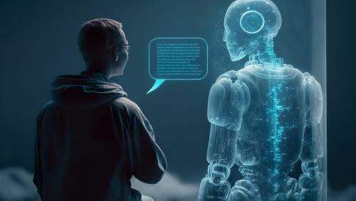 The Algorithm Will See You Now: AI and the Shadow Side of Digital Companionship 2 Illustration of a person interacting with AI