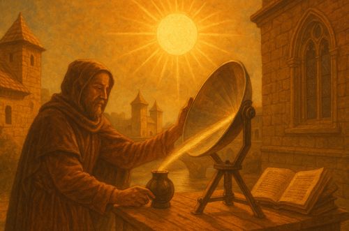 Harnessing the Heavens: Experiments with Solar Power in the Medieval World 2 Illustration of medieval solar power