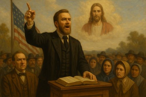 The Social Gospel Movement and Christian Nationalism in 19th-Century America 2 19th-century preacher illustration