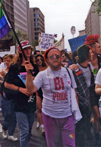 A Quiet Revolution in Identity: The Rising Tide of LGBTQ+ Visibility in America 10 Participants representing Bi Pride in the 1993 March on Washington