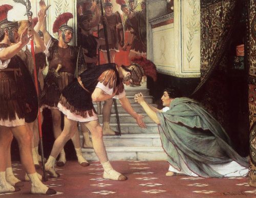 Proclaiming Claudius Emperor, by Lawrence Alma-Tadema, oil on canvas, 1867