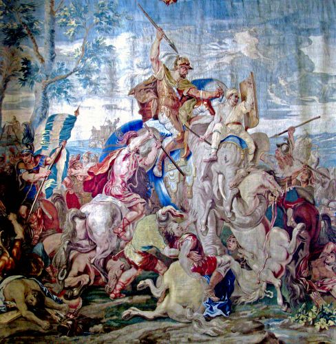 War elephants during the Battle of Gaugamela