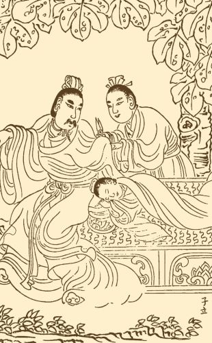 Emperor Ai cuts off his sleeve to not awaken Dong Xian