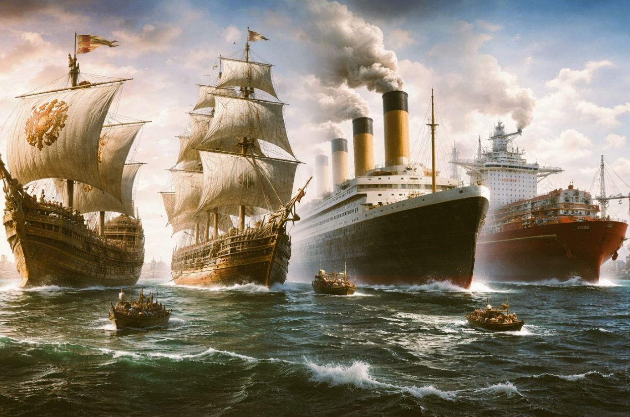 Largest Ships in Post-Ancient History: From Medieval Cogs to Industrial Giants