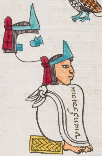 Moctezuma depicted in the Codex Mendoza