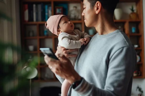 Man and baby