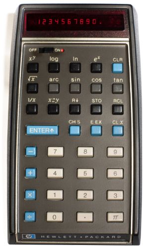 HP-35 (1st version)
scientific electronic pocket calculator