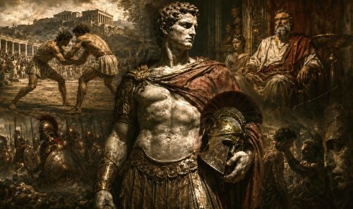 Illustration of ancient ideas of masculinity
